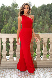 One-Shoulder Sleeveless Maxi Dress - The Michelle Style Boutique