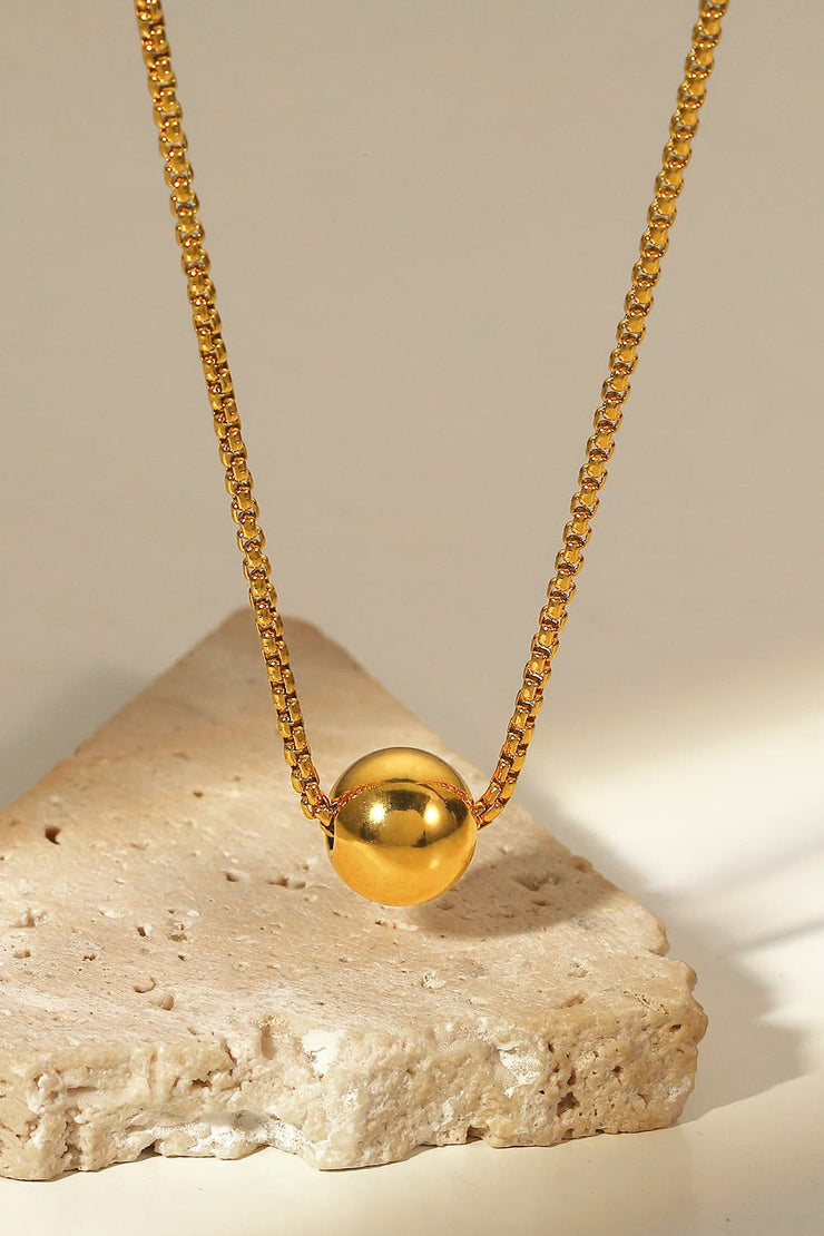 18K Gold-Plated Round Shape Pendant Necklace - The Michelle Style Boutique