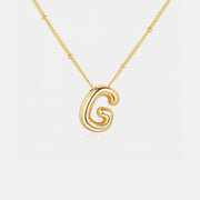 Gold-Plated Letter Pendant Necklace - The Michelle Style Boutique