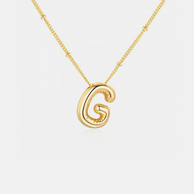 Gold-Plated Letter Pendant Necklace - The Michelle Style Boutique