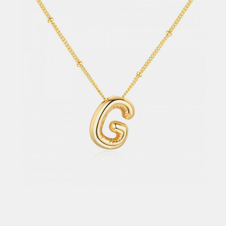 Gold-Plated Letter Pendant Necklace - The Michelle Style Boutique