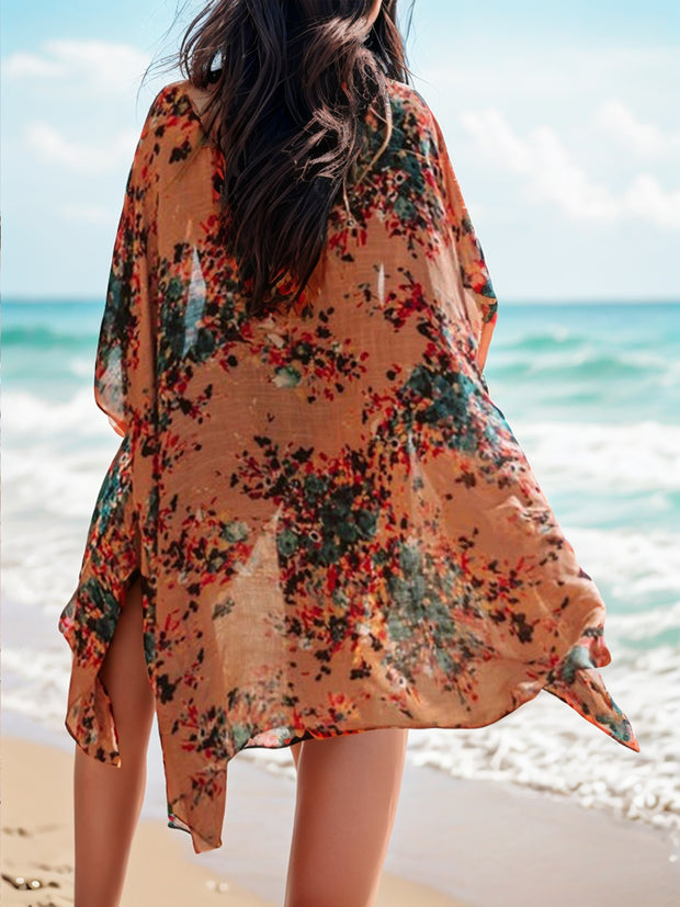 Printed Open Front Cover-Up - The Michelle Style Boutique