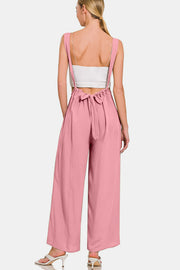 Zenana Pocketed Wide Strap Wide Leg Overalls - The Michelle Style Boutique