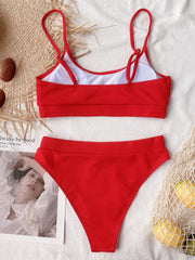 Scoop Neck Spaghetti Strap Two-Piece Swim Set - The Michelle Style Boutique