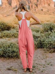 Double Take Full Size Sleeveless V-Neck Pocketed Jumpsuit - The Michelle Style Boutique