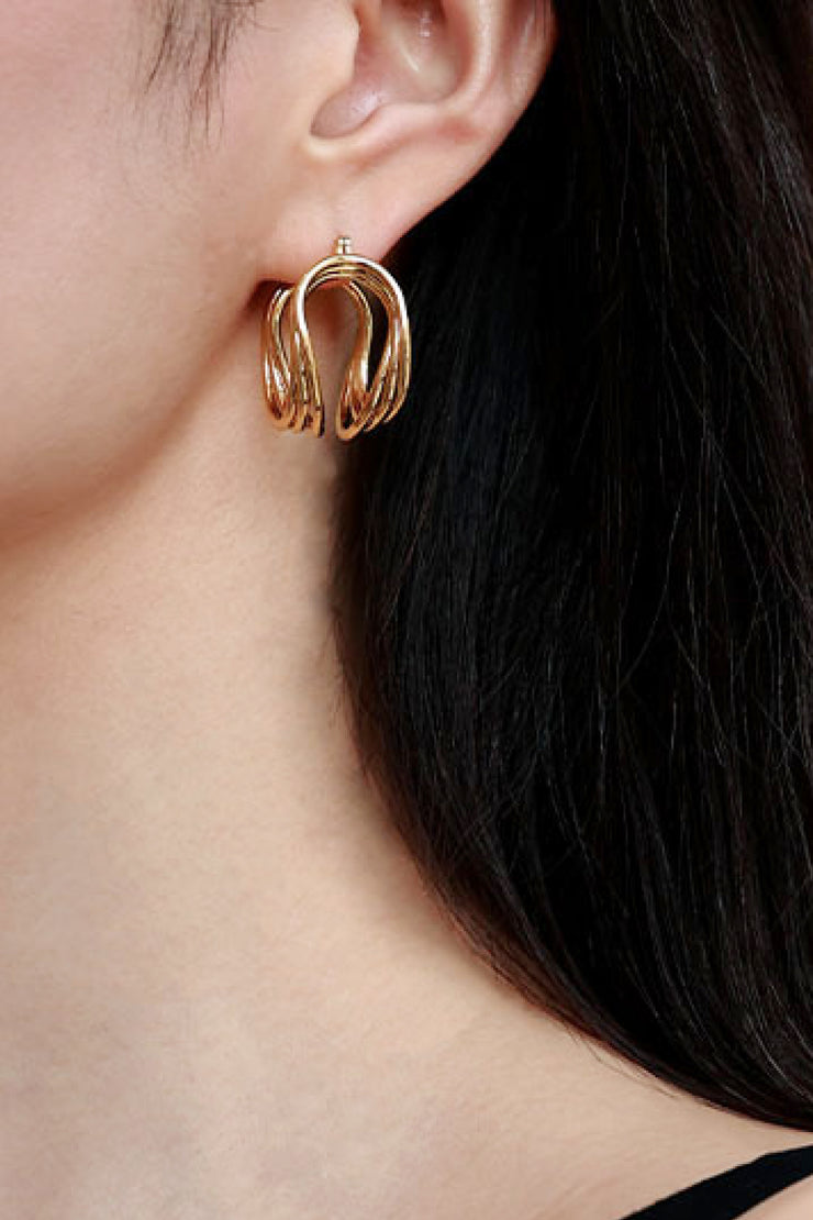 U-Shaped Hoop Earrings - The Michelle Style Boutique