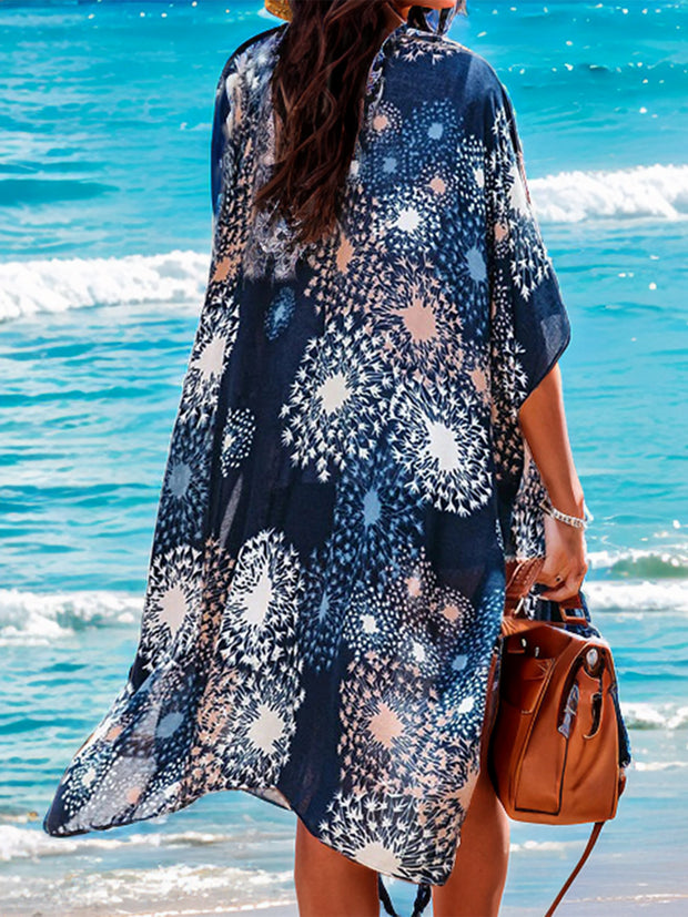 Printed Open Front Cover-Up - The Michelle Style Boutique