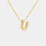 Gold-Plated Letter Pendant Necklace - The Michelle Style Boutique