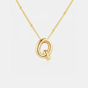 Gold-Plated Letter Pendant Necklace - The Michelle Style Boutique