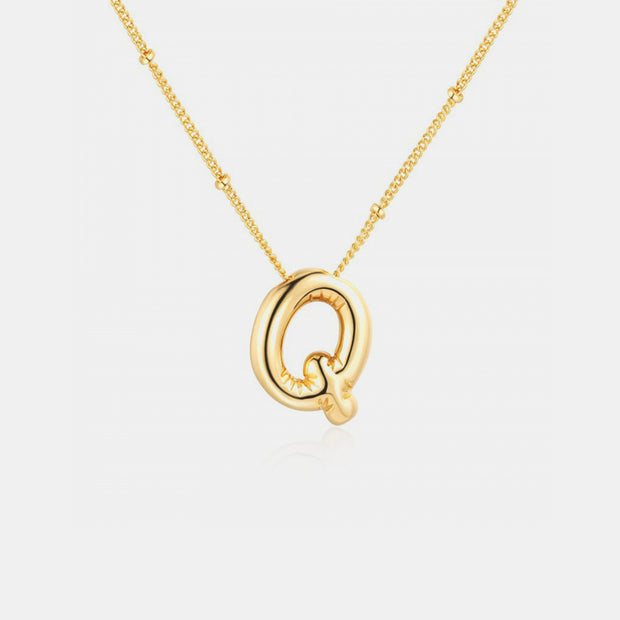 Gold-Plated Letter Pendant Necklace - The Michelle Style Boutique