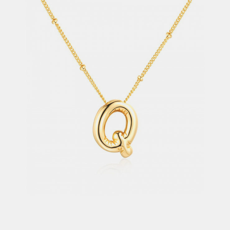 Gold-Plated Letter Pendant Necklace - The Michelle Style Boutique