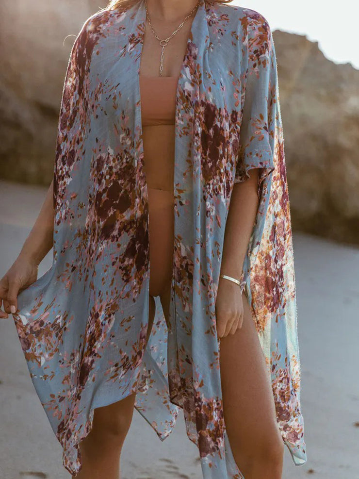 Printed Open Front Cover-Up - The Michelle Style Boutique