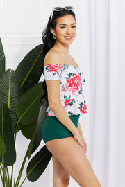 Marina West Swim Coastal Cutie Off-Shoulder Swim Tankini Set - The Michelle Style Boutique