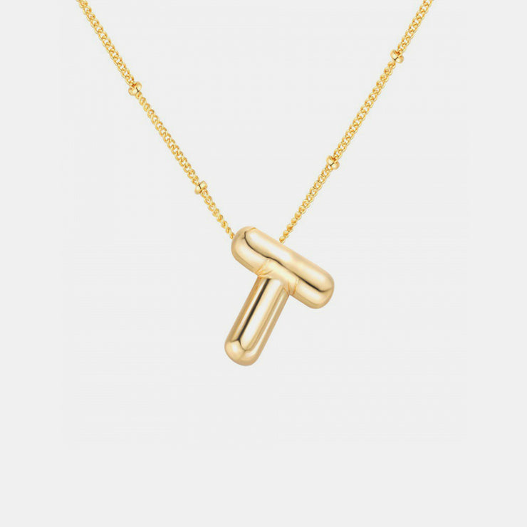 Gold-Plated Letter Pendant Necklace - The Michelle Style Boutique