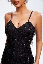 Sequin V-Neck Wrap Cami Dress - The Michelle Style Boutique