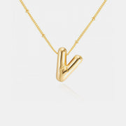 Gold-Plated Letter Pendant Necklace - The Michelle Style Boutique