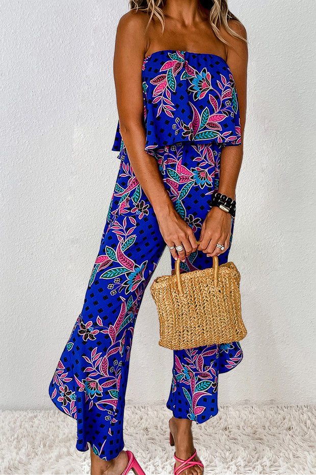 Printed Tube Jumpsuit - The Michelle Style Boutique