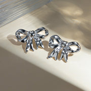 Stainless Steel Bow Stud Earrings - The Michelle Style Boutique