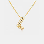 Gold-Plated Letter Pendant Necklace - The Michelle Style Boutique