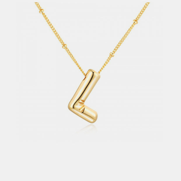 Gold-Plated Letter Pendant Necklace - The Michelle Style Boutique