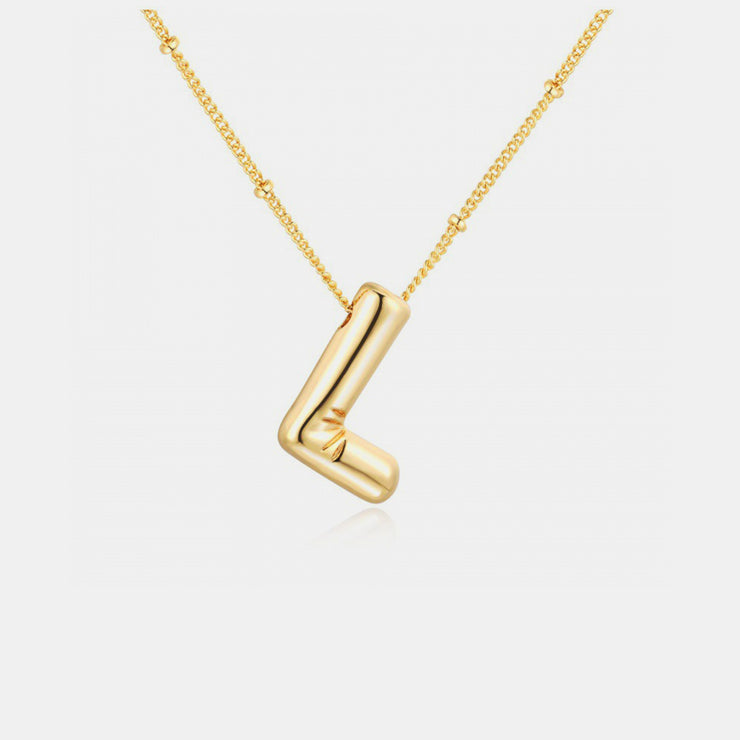 Gold-Plated Letter Pendant Necklace - The Michelle Style Boutique