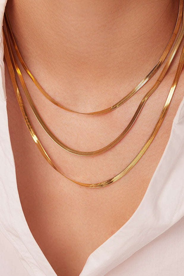 Triple-Layered Snake Chain Necklace - The Michelle Style Boutique