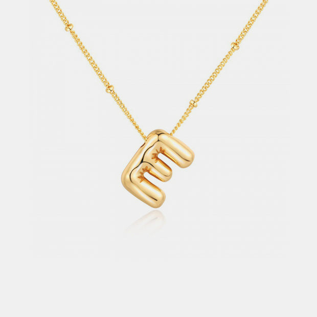 Gold-Plated Letter Pendant Necklace - The Michelle Style Boutique