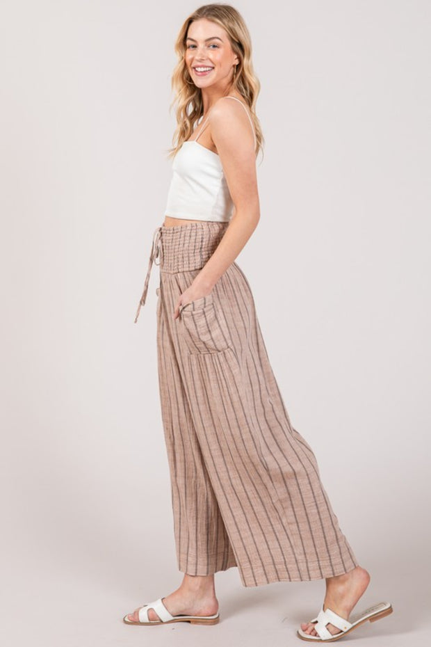 SAGE + FIG Cotton Gauze Wash Stripe Pants - The Michelle Style Boutique