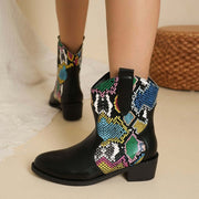 PU Leather Color Block Boots - The Michelle Style Boutique