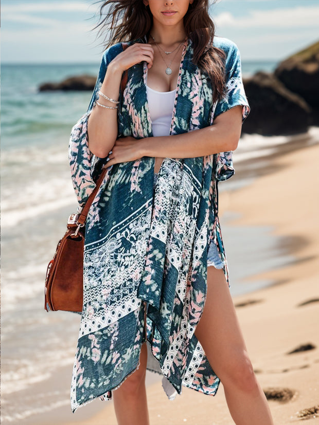 Printed Open Front Cover-Up - The Michelle Style Boutique