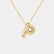 Gold-Plated Letter Pendant Necklace - The Michelle Style Boutique