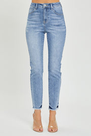 RISEN Full Size High Rise Frayed Hem Skinny Jeans - The Michelle Style Boutique