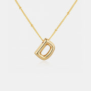 Gold-Plated Letter Pendant Necklace - The Michelle Style Boutique