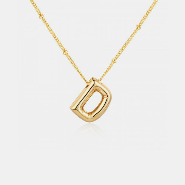 Gold-Plated Letter Pendant Necklace - The Michelle Style Boutique