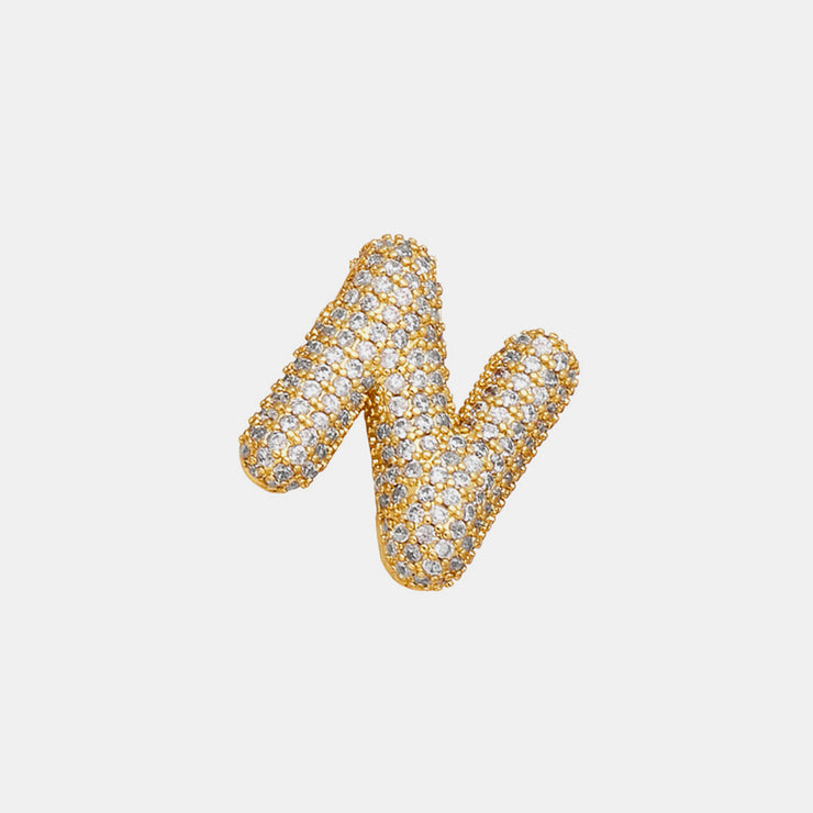 Gold-Plated Inlaid Zircon Letter Necklace - The Michelle Style Boutique