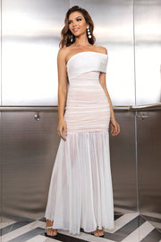 One-Shoulder Ruched Maxi Dress - The Michelle Style Boutique