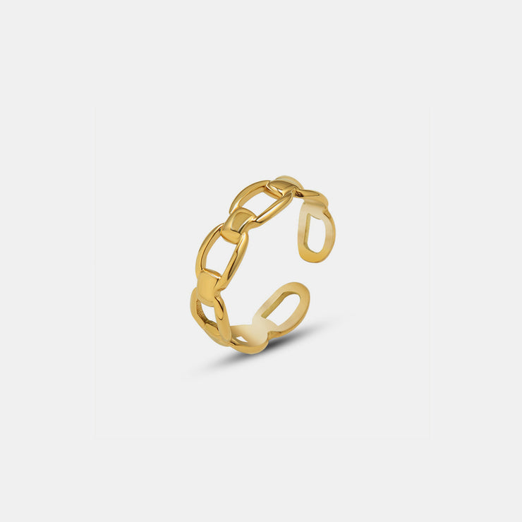 Titanium Steel Gold-Plated Adjustable Ring - The Michelle Style Boutique