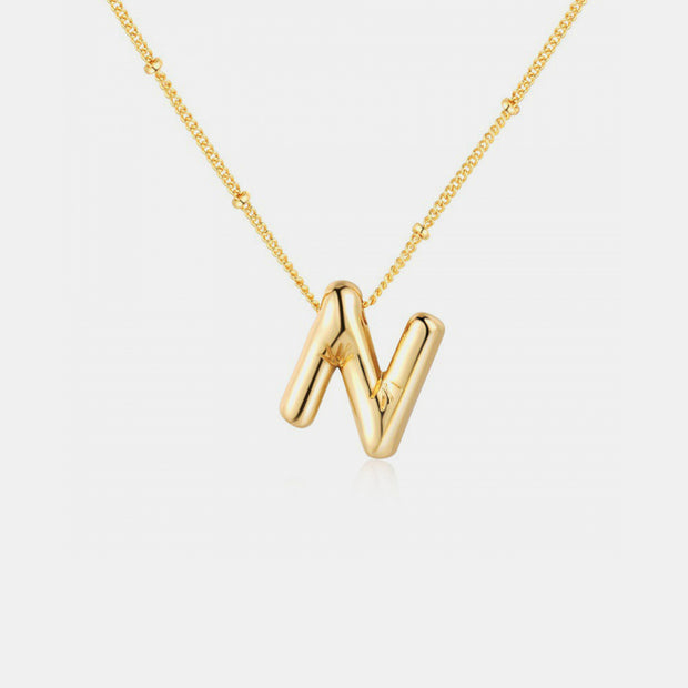 Gold-Plated Letter Pendant Necklace - The Michelle Style Boutique