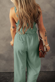 Drawstring Wide Strap Wide Leg Overalls - The Michelle Style Boutique