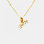 Gold-Plated Letter Pendant Necklace - The Michelle Style Boutique