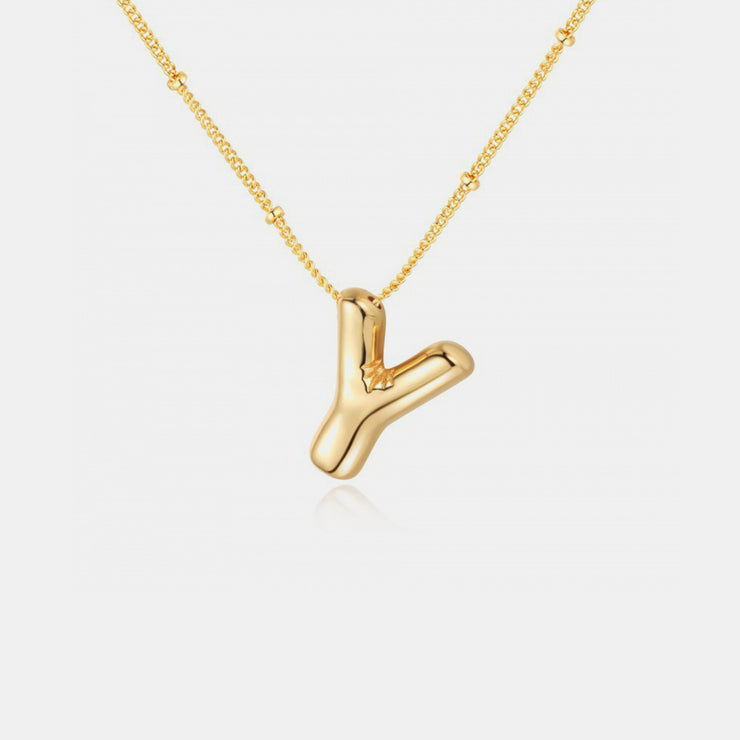 Gold-Plated Letter Pendant Necklace - The Michelle Style Boutique