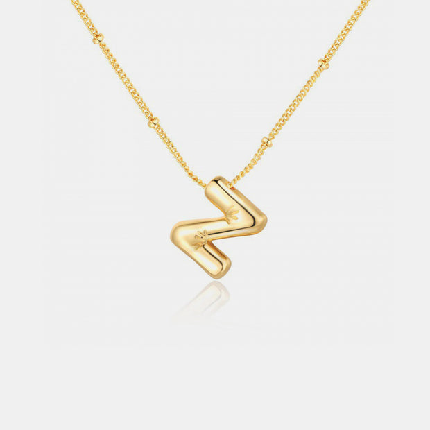 Gold-Plated Letter Pendant Necklace - The Michelle Style Boutique