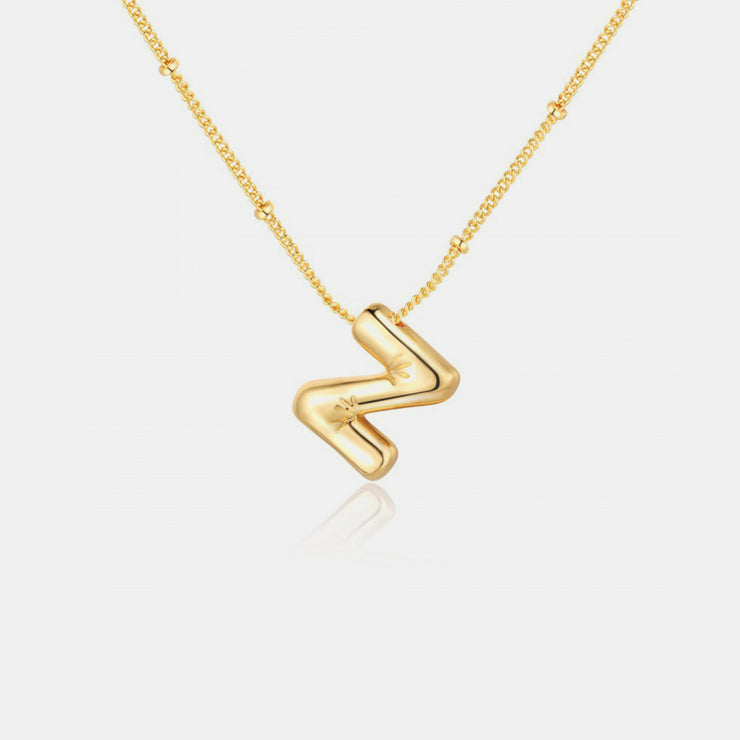 Gold-Plated Letter Pendant Necklace - The Michelle Style Boutique