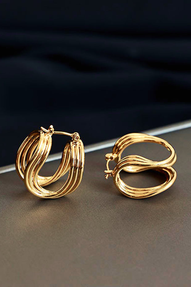 U-Shaped Hoop Earrings - The Michelle Style Boutique