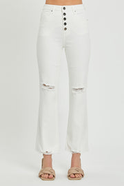 RISEN Full Size High Rise Button Fly Straight Ankle Jeans - The Michelle Style Boutique