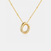 Gold-Plated Letter Pendant Necklace - The Michelle Style Boutique