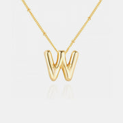 Gold-Plated Letter Pendant Necklace - The Michelle Style Boutique