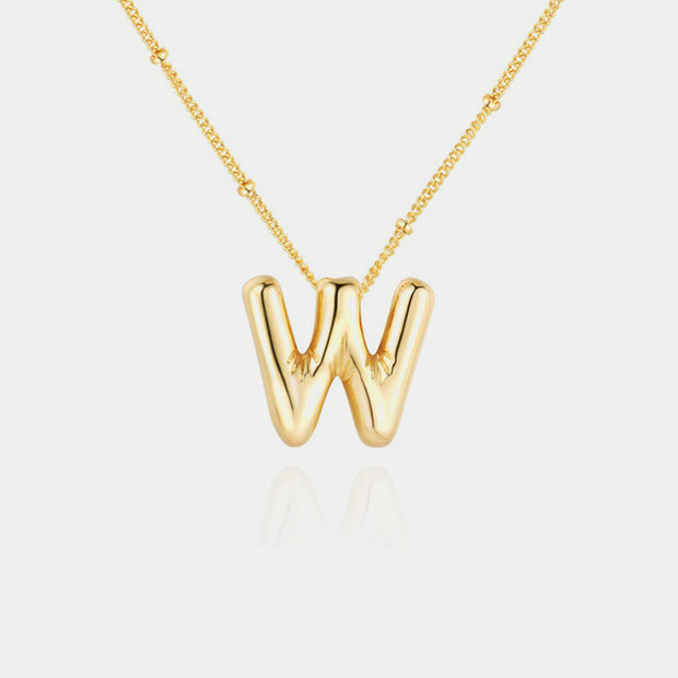 Gold-Plated Letter Pendant Necklace - The Michelle Style Boutique