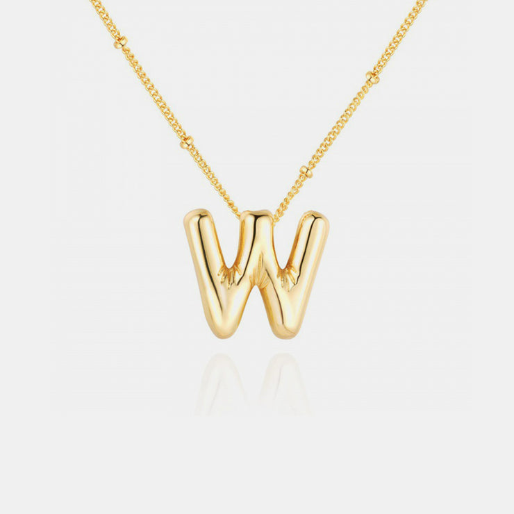 Gold-Plated Letter Pendant Necklace - The Michelle Style Boutique