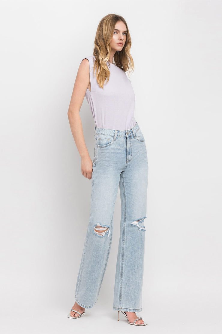 Vervet by Flying Monkey 90'S Vintage Super High Rise Flare Jeans - The Michelle Style Boutique